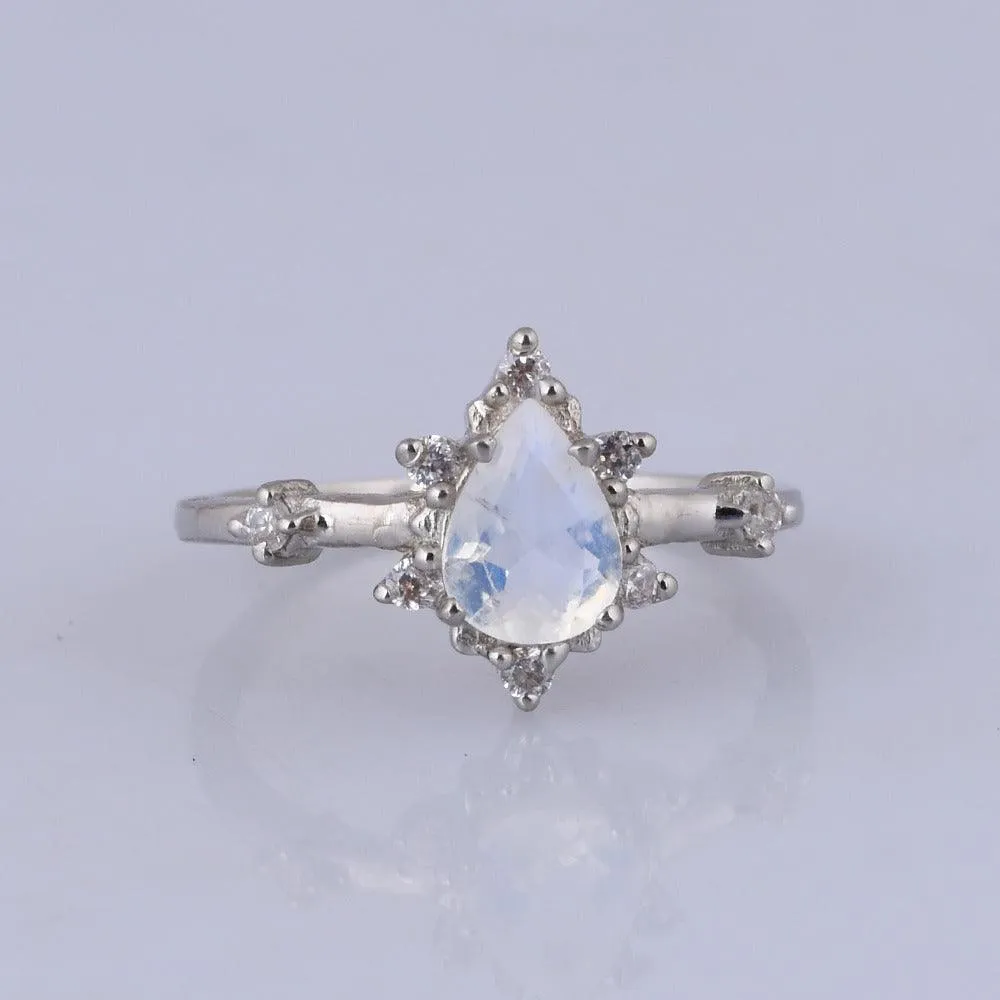 10K Moonstone Crush Ring