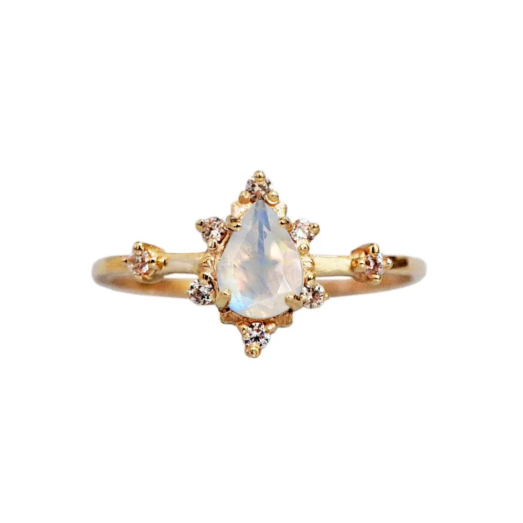 10K Moonstone Crush Ring