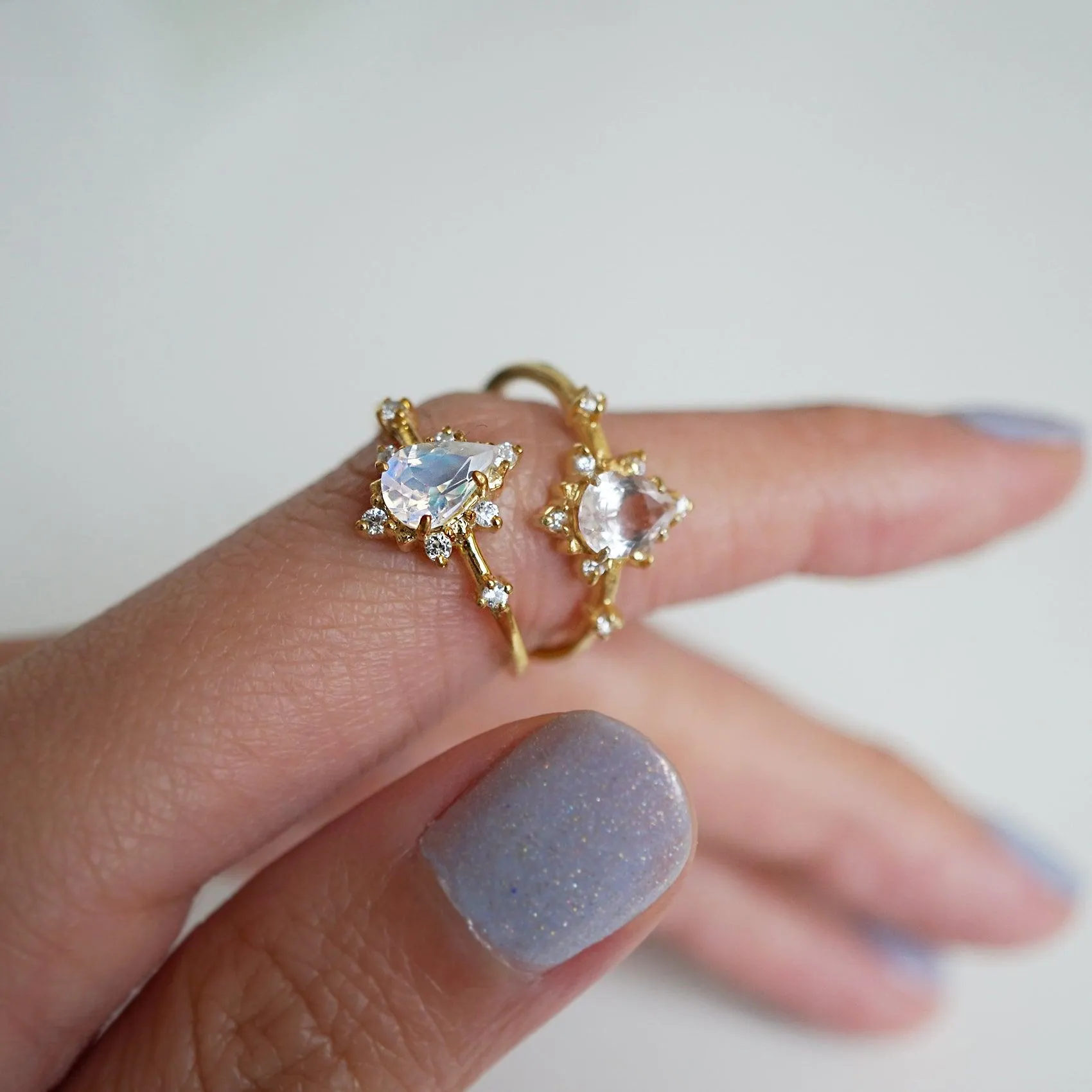 10K Moonstone Crush Ring