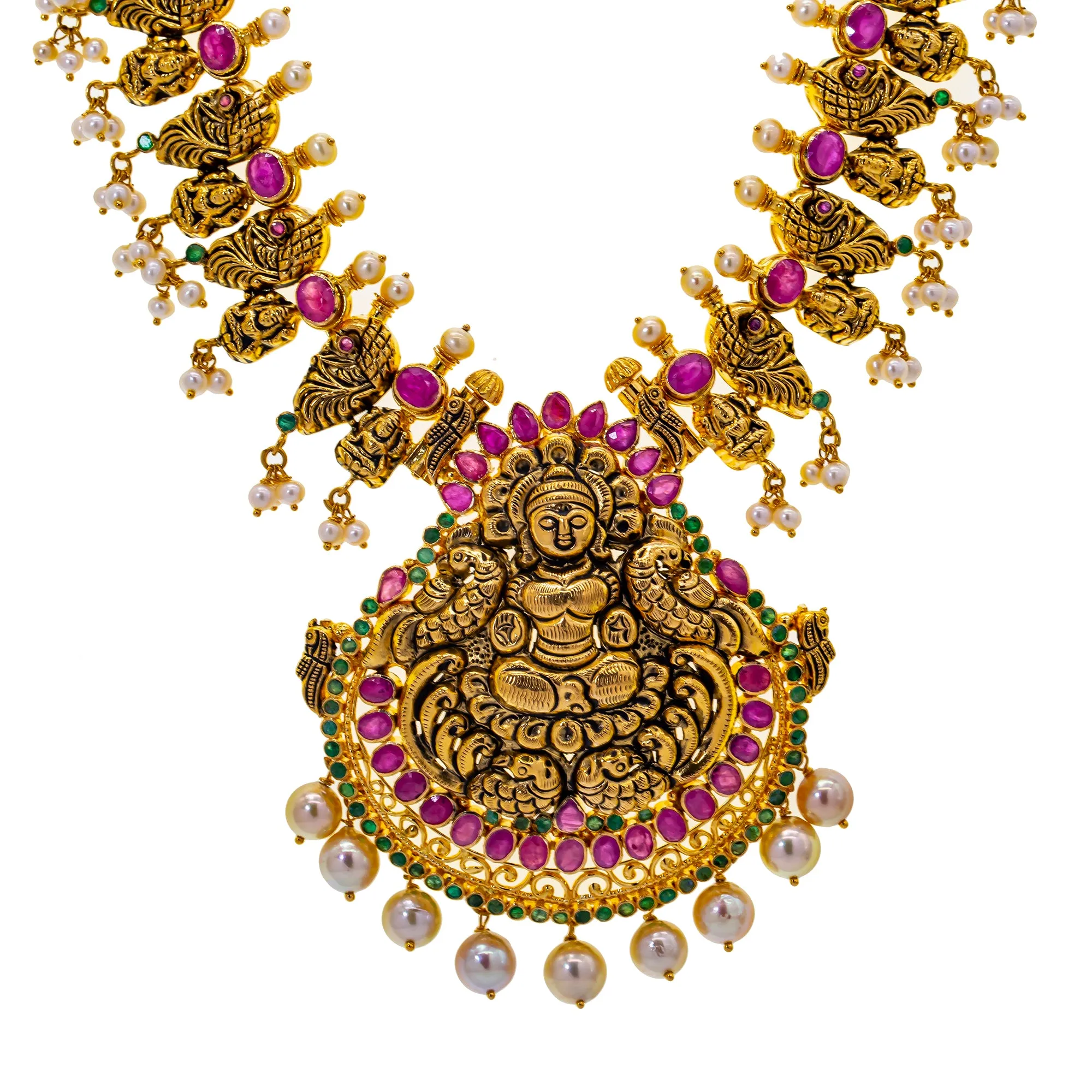 22K Yellow Gold Laxmi Necklace (101.3gm)