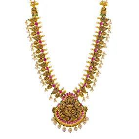 22K Yellow Gold Laxmi Necklace (101.3gm)