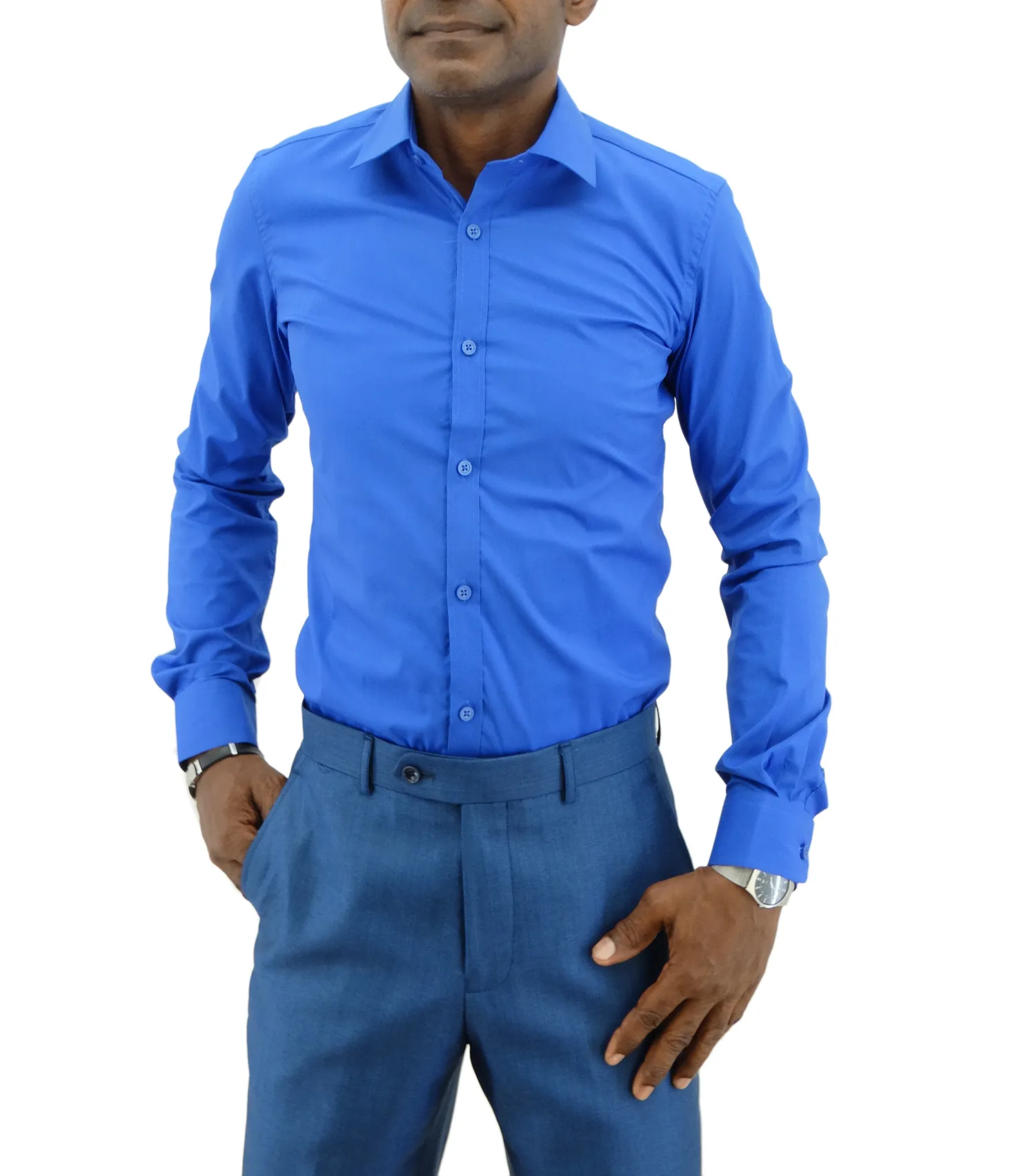 265-1251, Bellinne, Men's L/S Slim Fit Stretch Shirt (S-XXL)