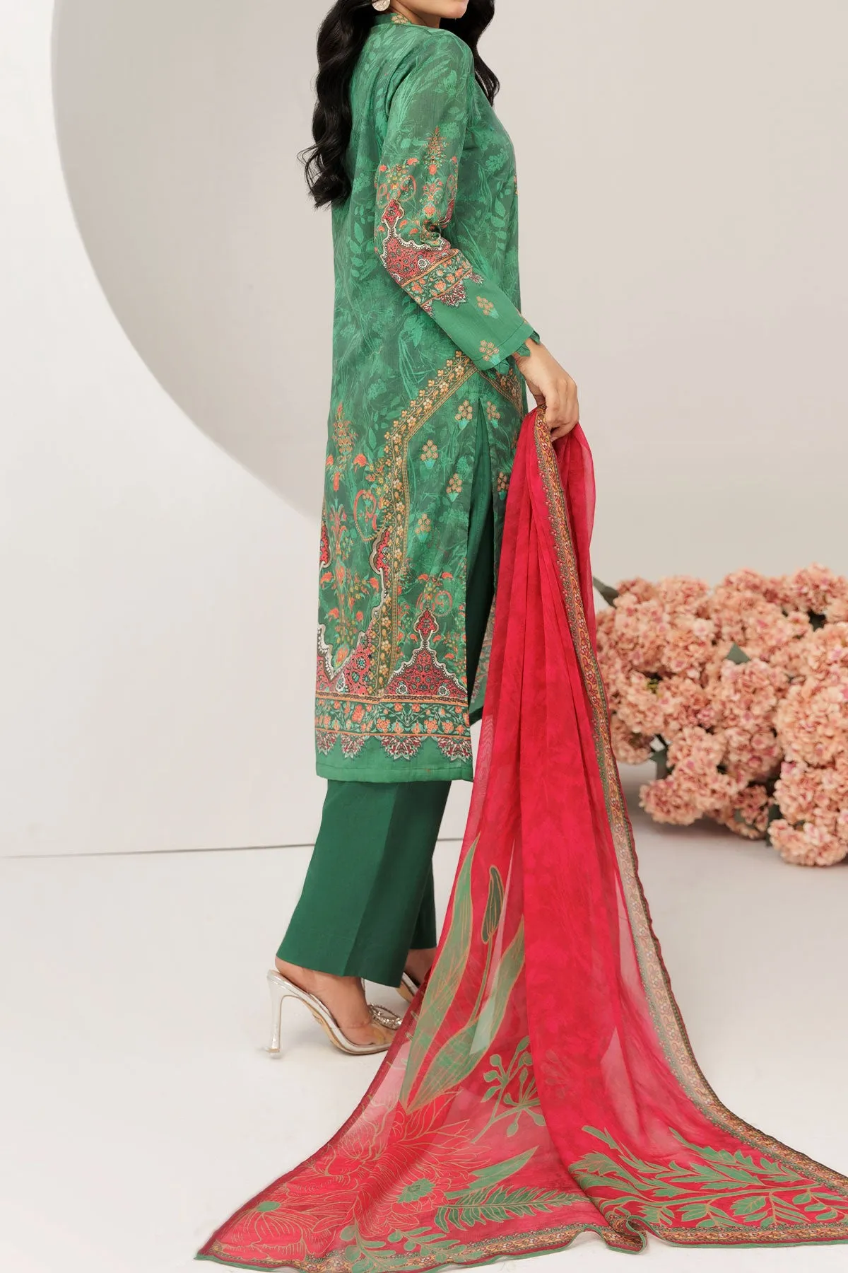 3 PIECE UNSTITCHED LAWN | UN-DPC-346