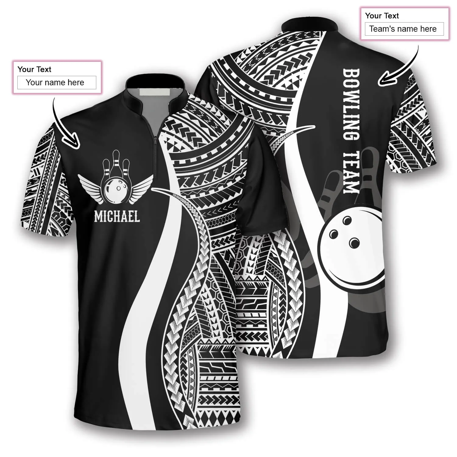 3D All Over Print Hawaian Pattern Custom Bowling Jerseys for Men, Perfect Gift for Bowling Lover