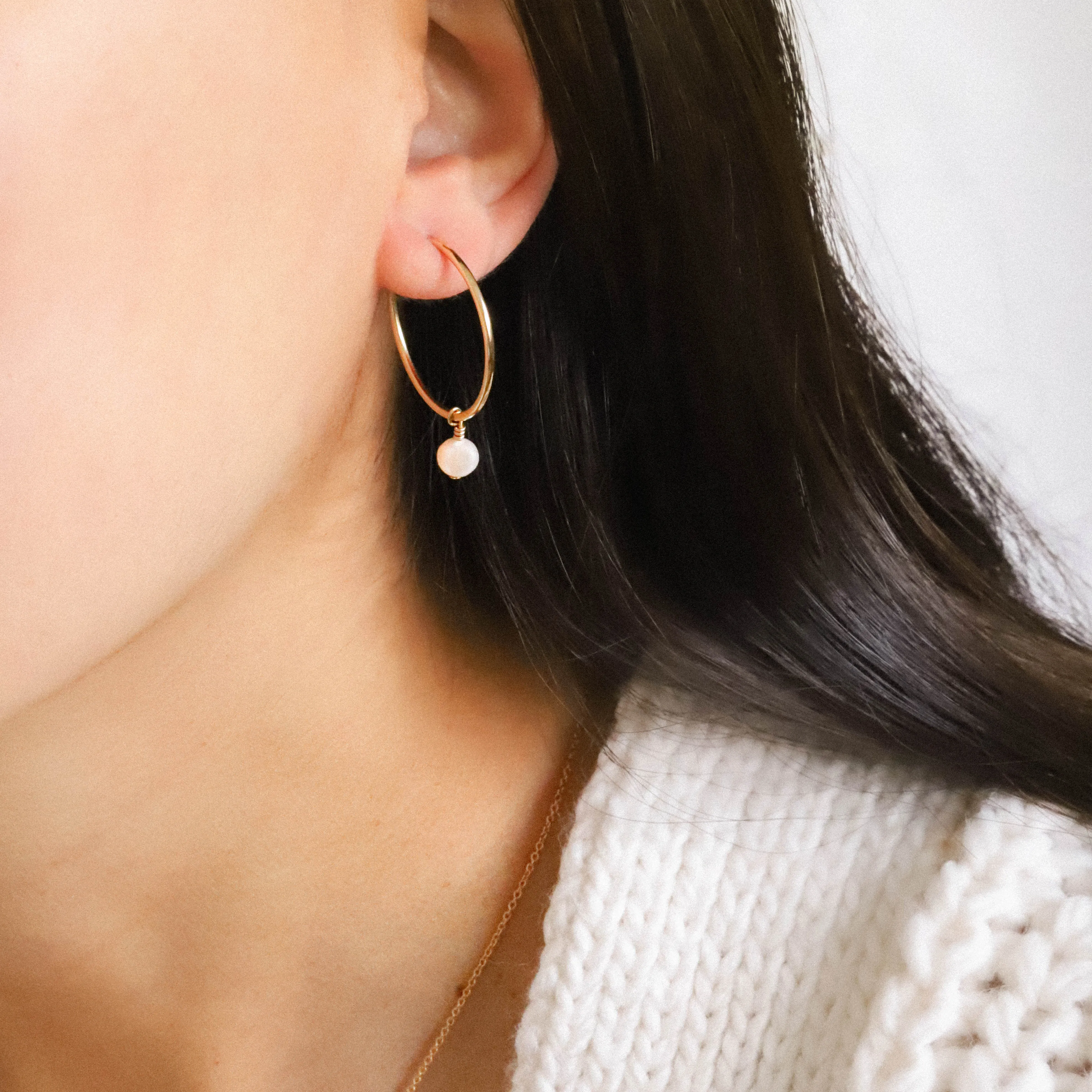 Akoya Pearl Hoops