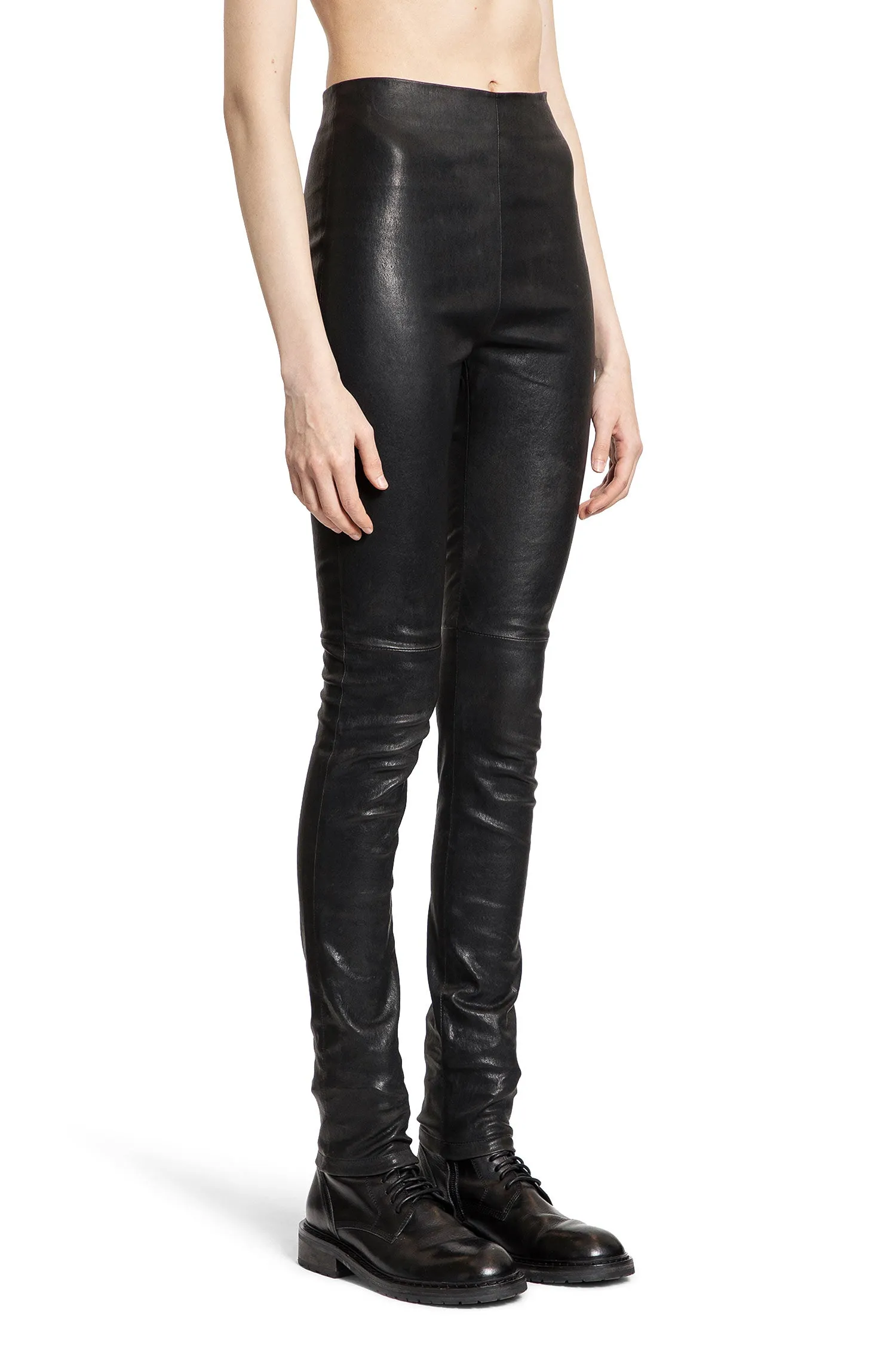 ANN DEMEULEMEESTER WOMAN BLACK TROUSERS