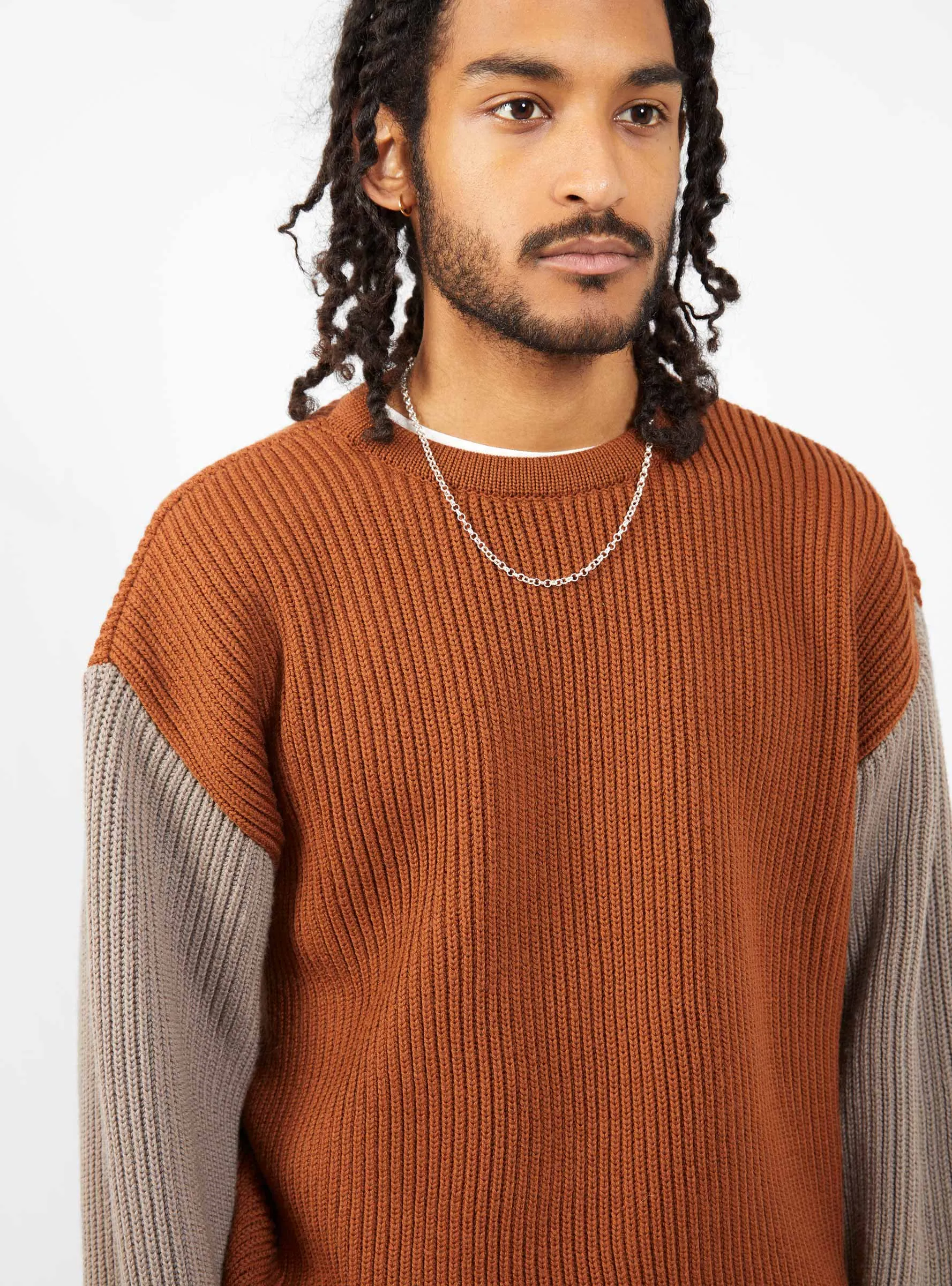 Beacon Merino Wool Crew Sweater Rust & Earth