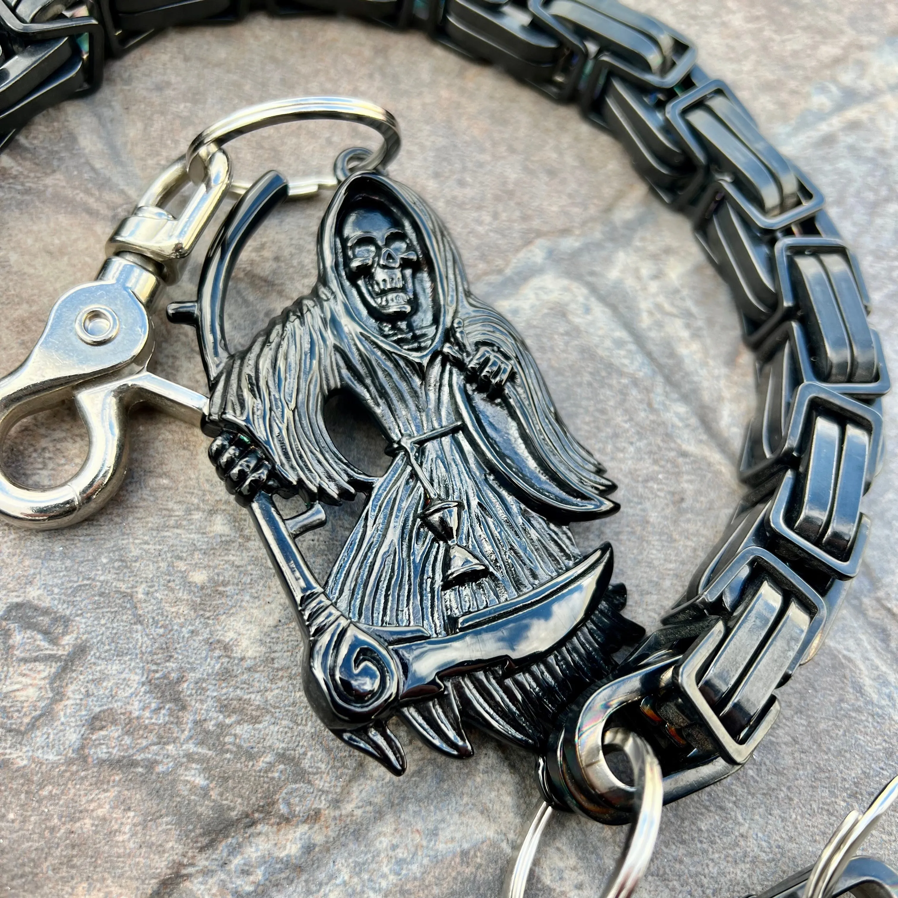 Black Grim Reaper Wallet Chain - Black Daytona CVO - WC17CVO