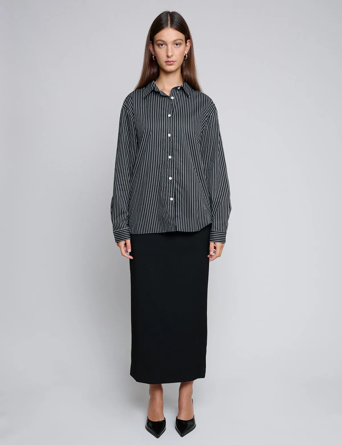 Black Pin-Stripe Shirt