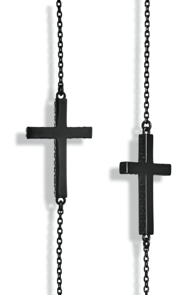 Black Stone Cross Scapular