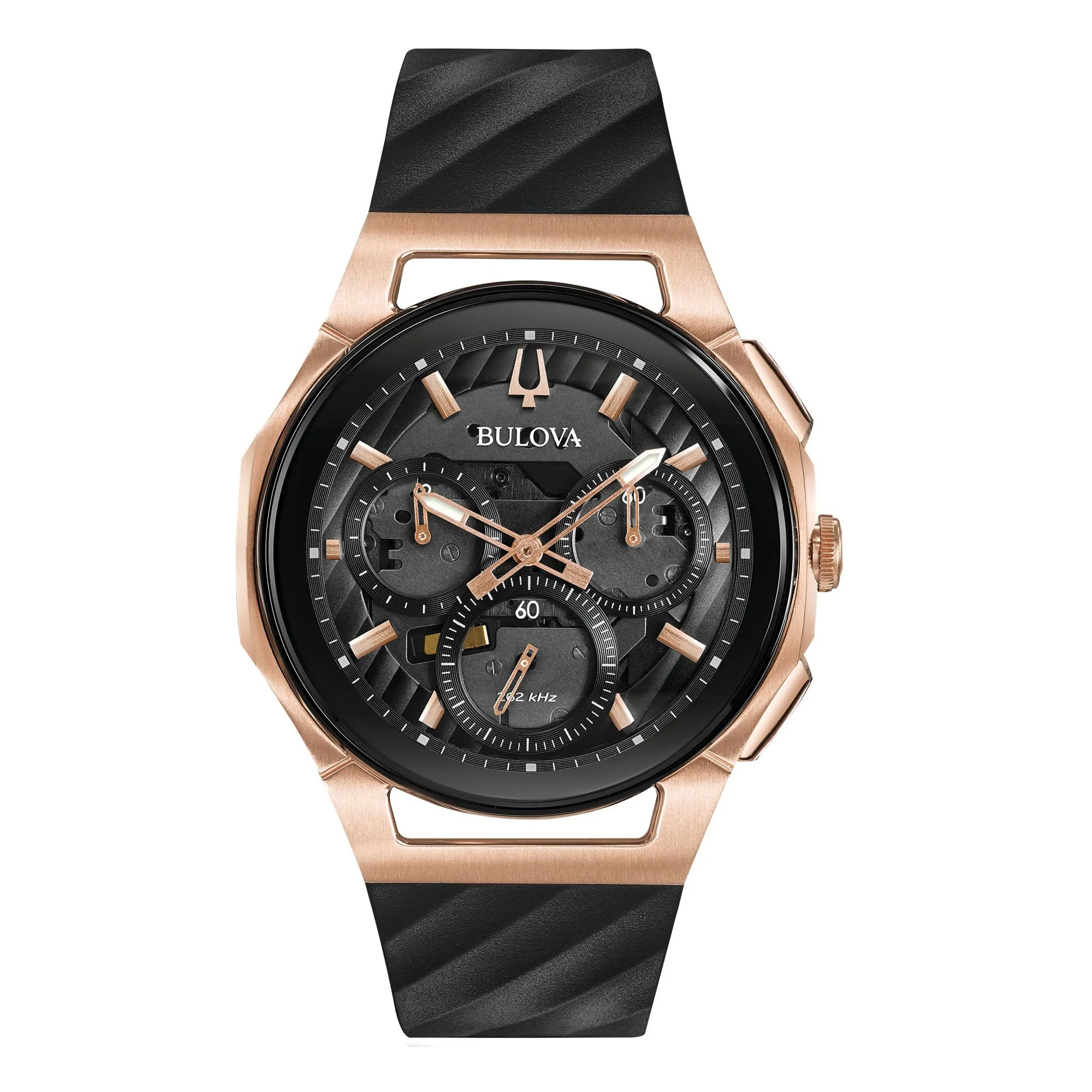 Bulova Mens curved chronograph movement watch