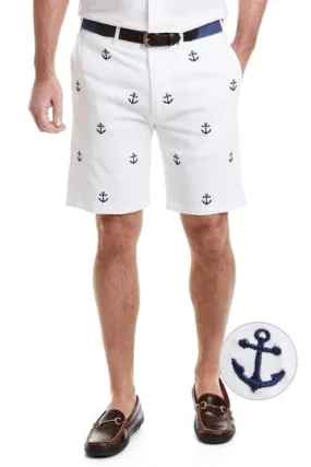 Castaway CISCO SHORT - WHITE W/ ANCHOR