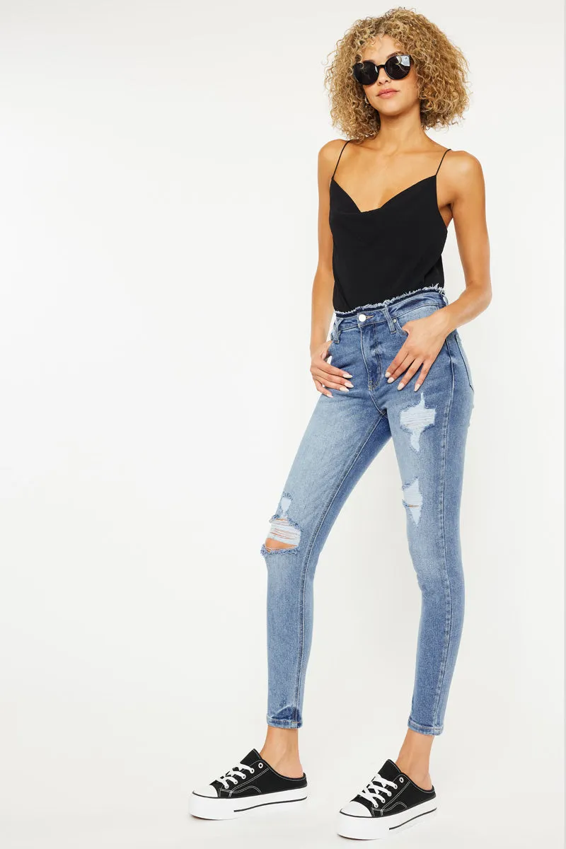 Chanell High Rise Ankle Skinny Jeans