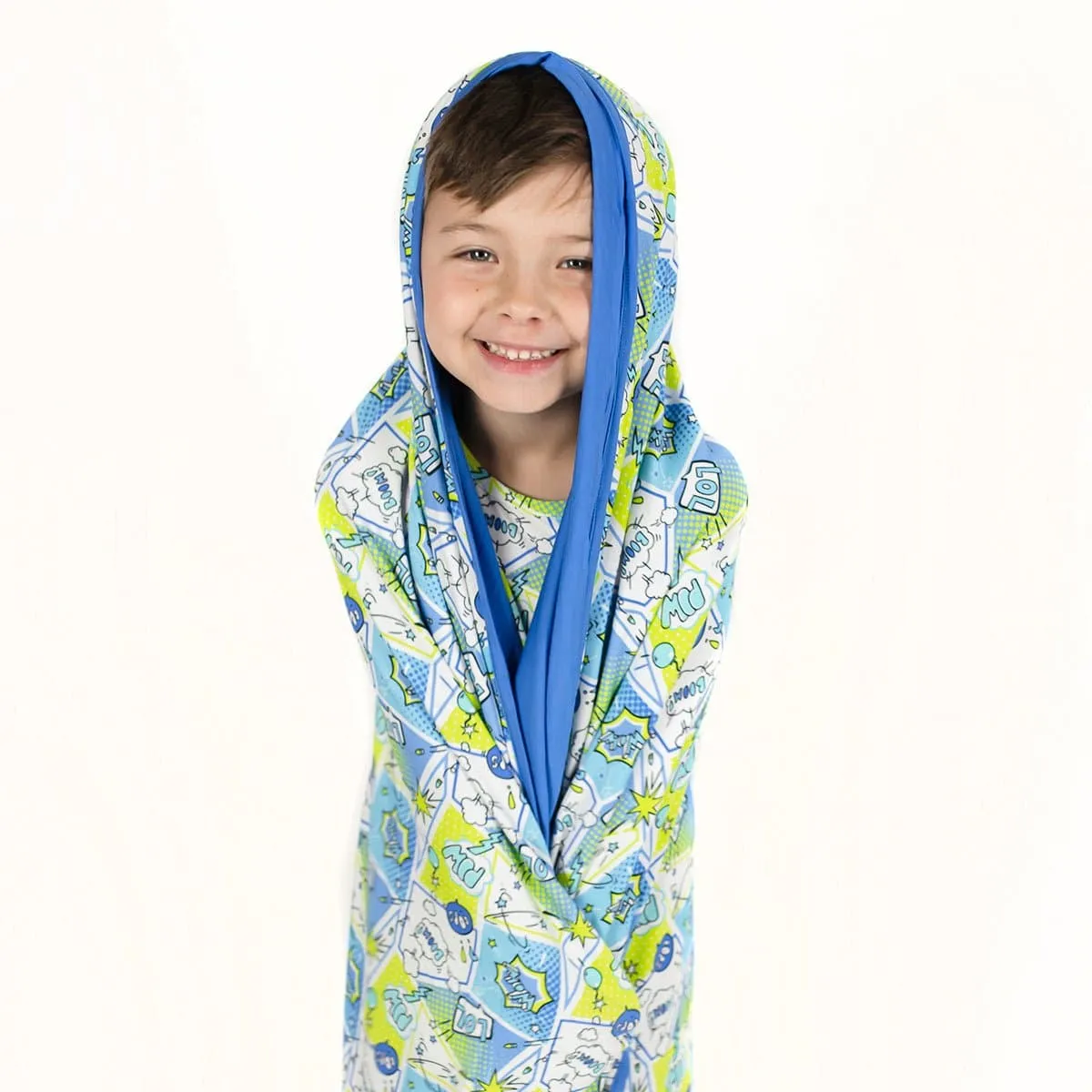 Comic Blue Bamboo Blanket