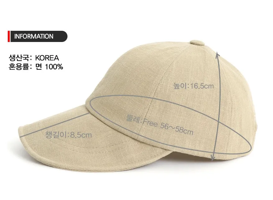 Cool Summer Linen Solid Baseball Caps Hats Velcro Wire Wide Brim Unique Novelty Unisex Mens Womens Adjustable Korean Kpop Style Fashion Accessories Lightweight