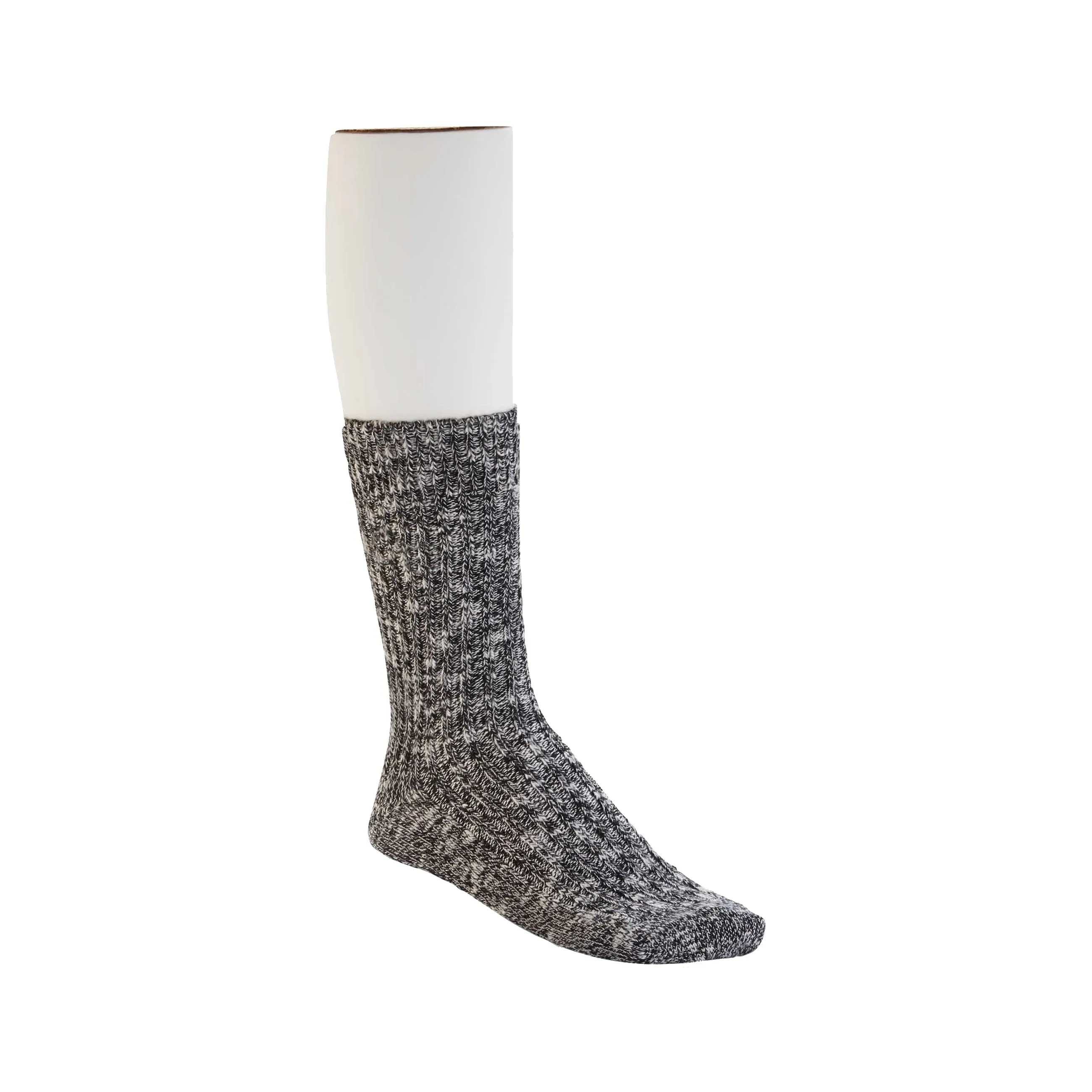 Cotton Slub Socks Men Black Grey