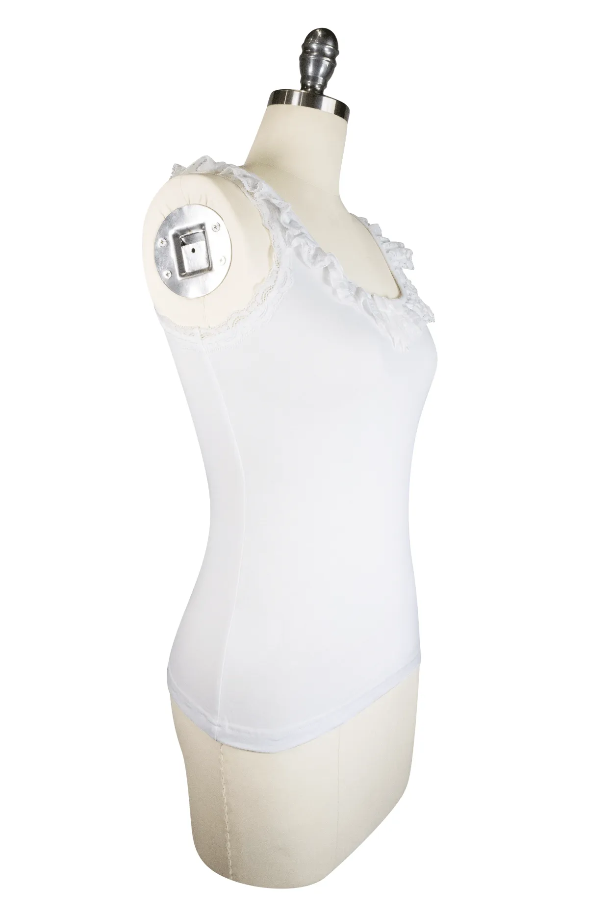 D'Amour Madam Ruffle Singlet (Off White)