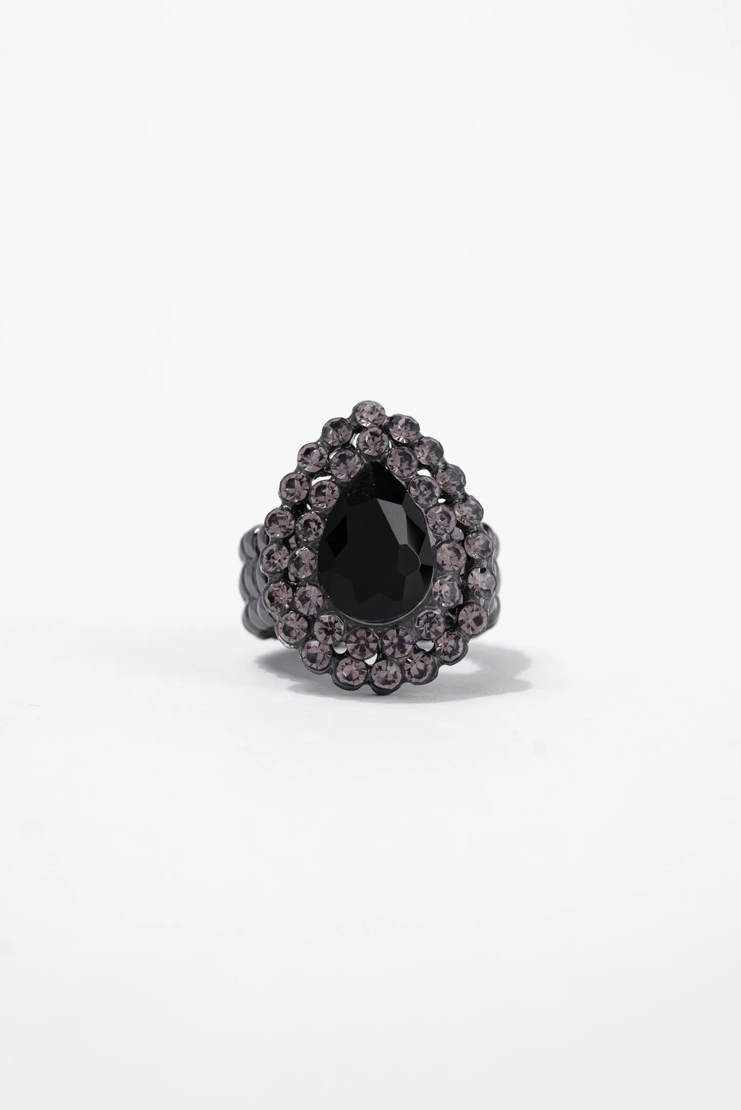 Delphi Teardrop Rhinestone Stretch Ring