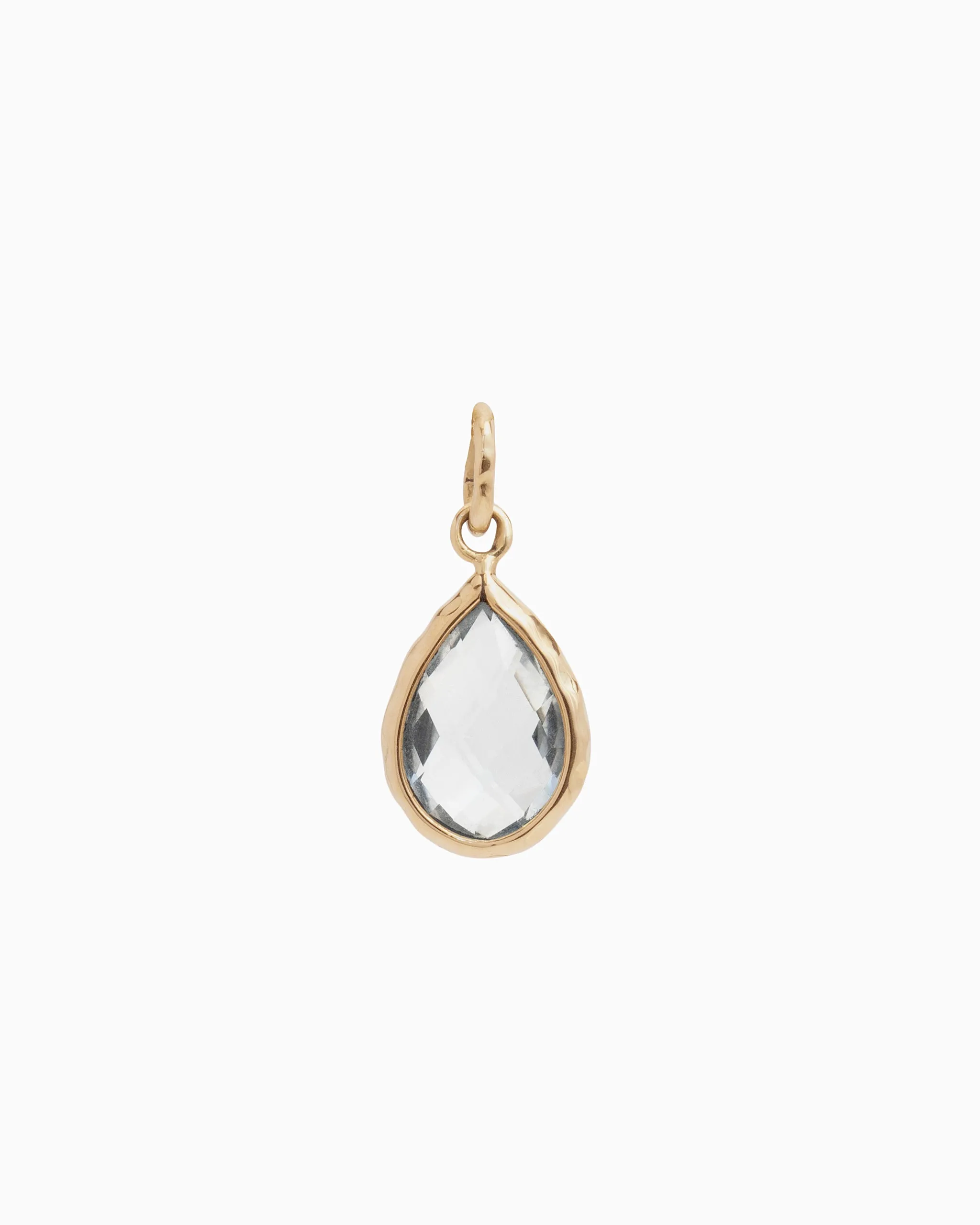 Dewdrop Stone Pendant - White Topaz