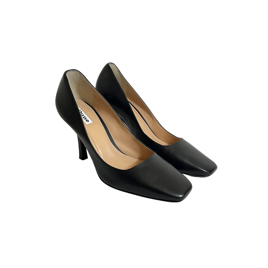 DUNE Black Square-toe Black Pumps | Gently Used |