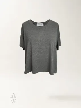 Emi Top - Charcoal Rayon Jersey