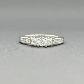 Estate 14K W Gold 0.51ctw H-I/SI1-2 Diamond Engagement Ring