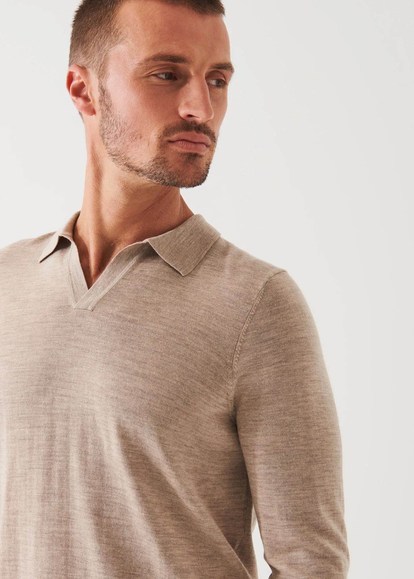 EXTRA-FINE MERINO OPEN POLO