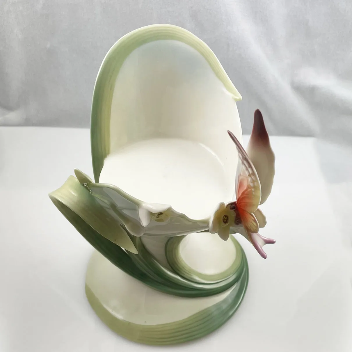 Franz Porcelain Butterfly Candle Holder NIB