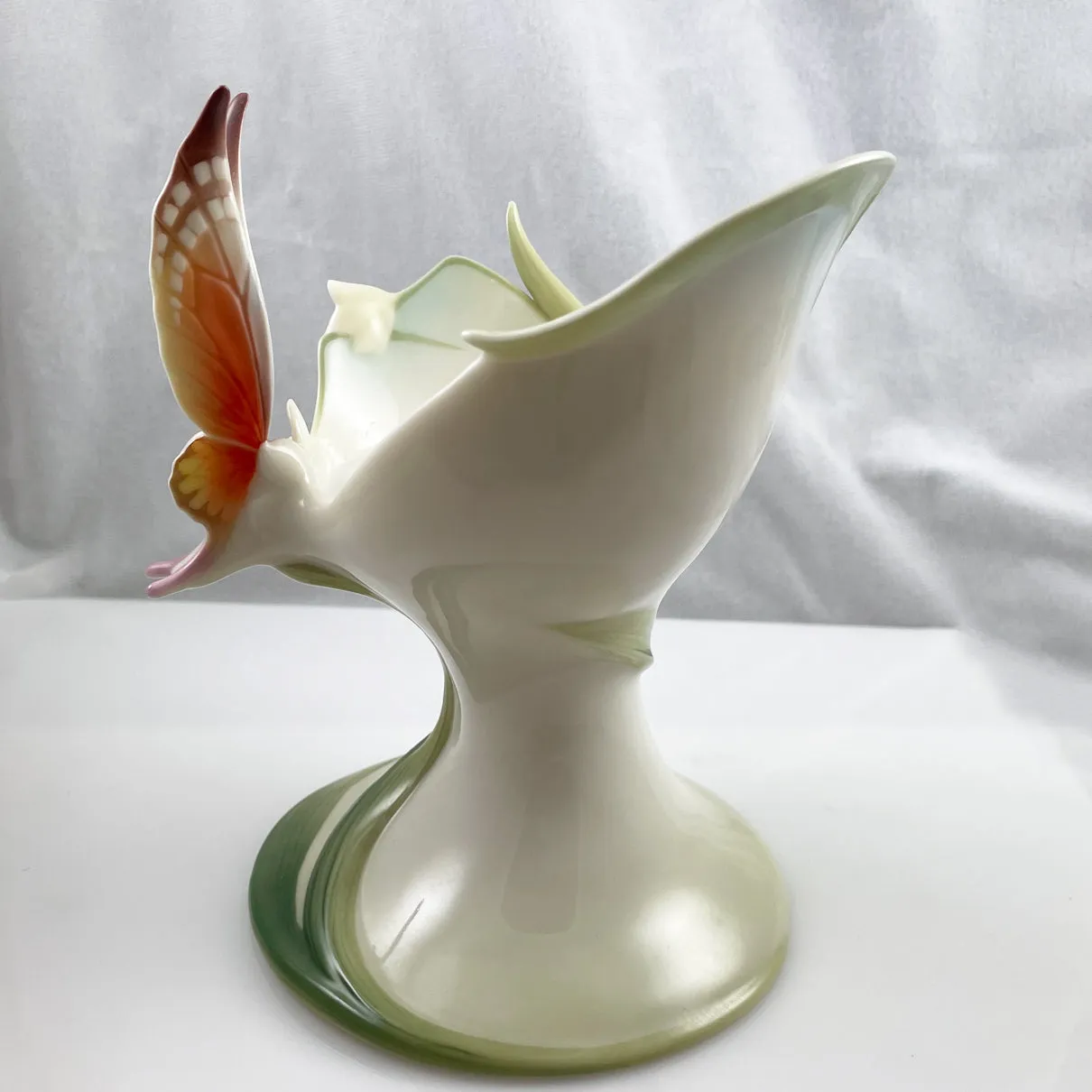 Franz Porcelain Butterfly Candle Holder NIB