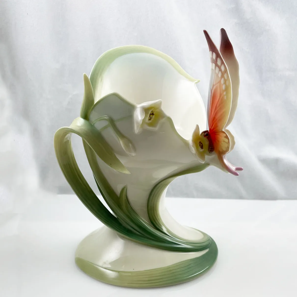 Franz Porcelain Butterfly Candle Holder NIB