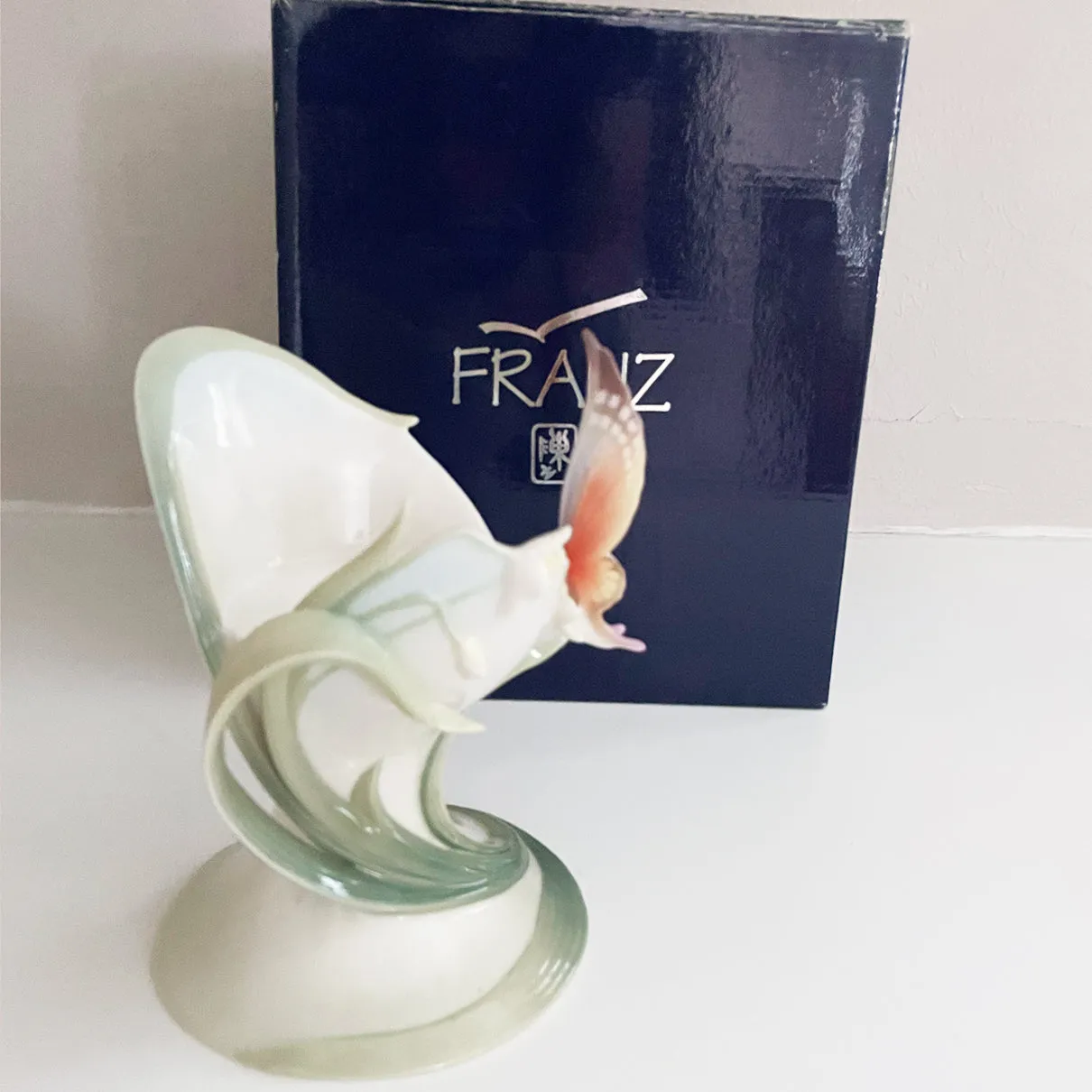 Franz Porcelain Butterfly Candle Holder NIB