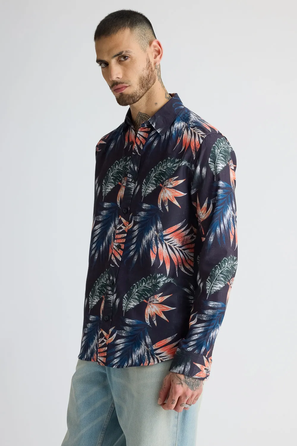 Full Sleeves Men's Jungle Jive Printed Shirt