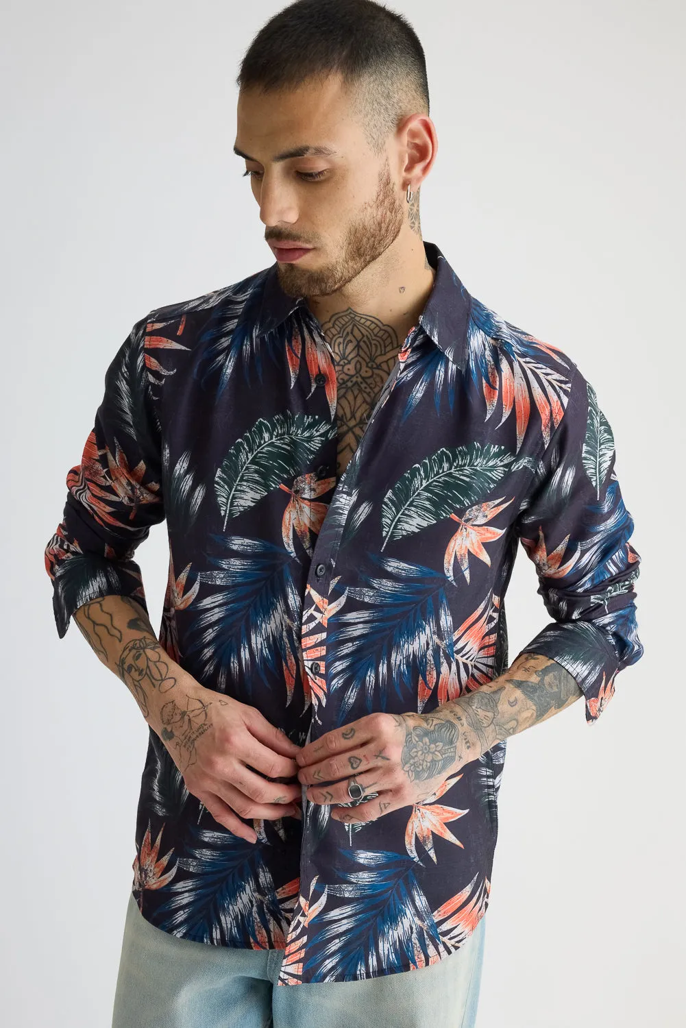 Full Sleeves Men's Jungle Jive Printed Shirt