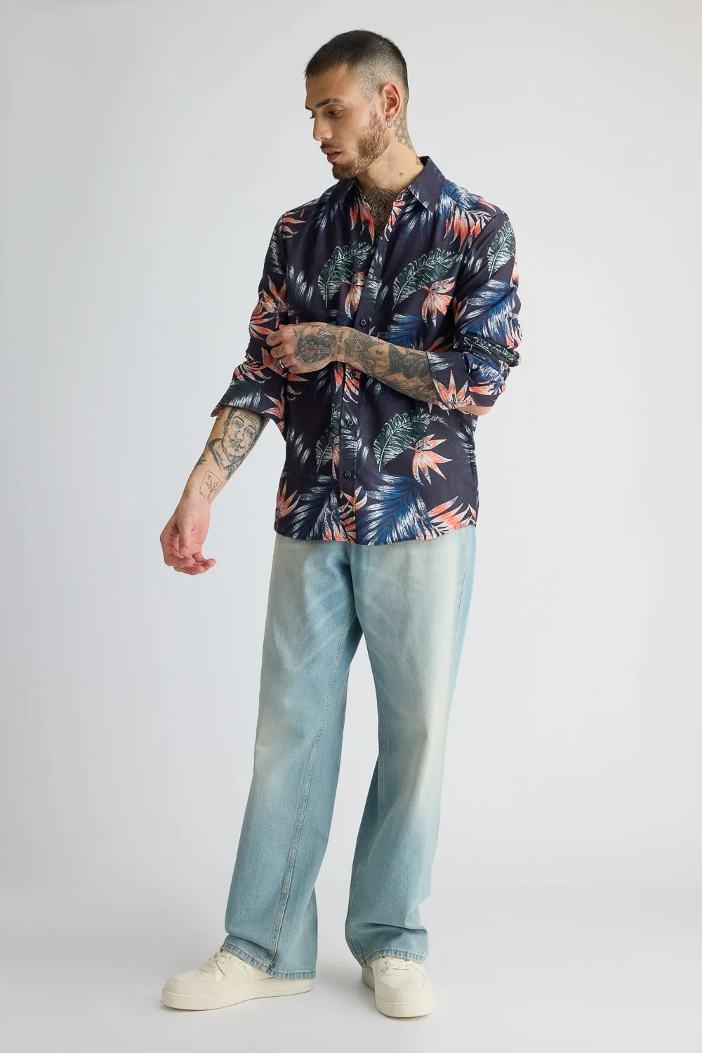 Full Sleeves Men's Jungle Jive Printed Shirt