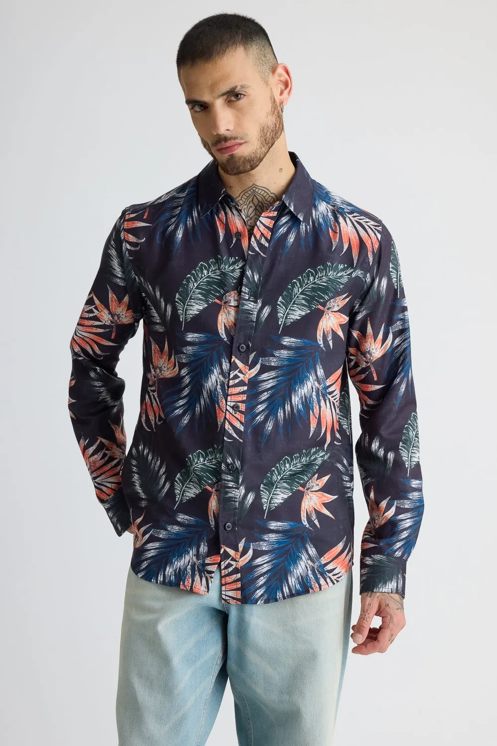 Full Sleeves Men's Jungle Jive Printed Shirt