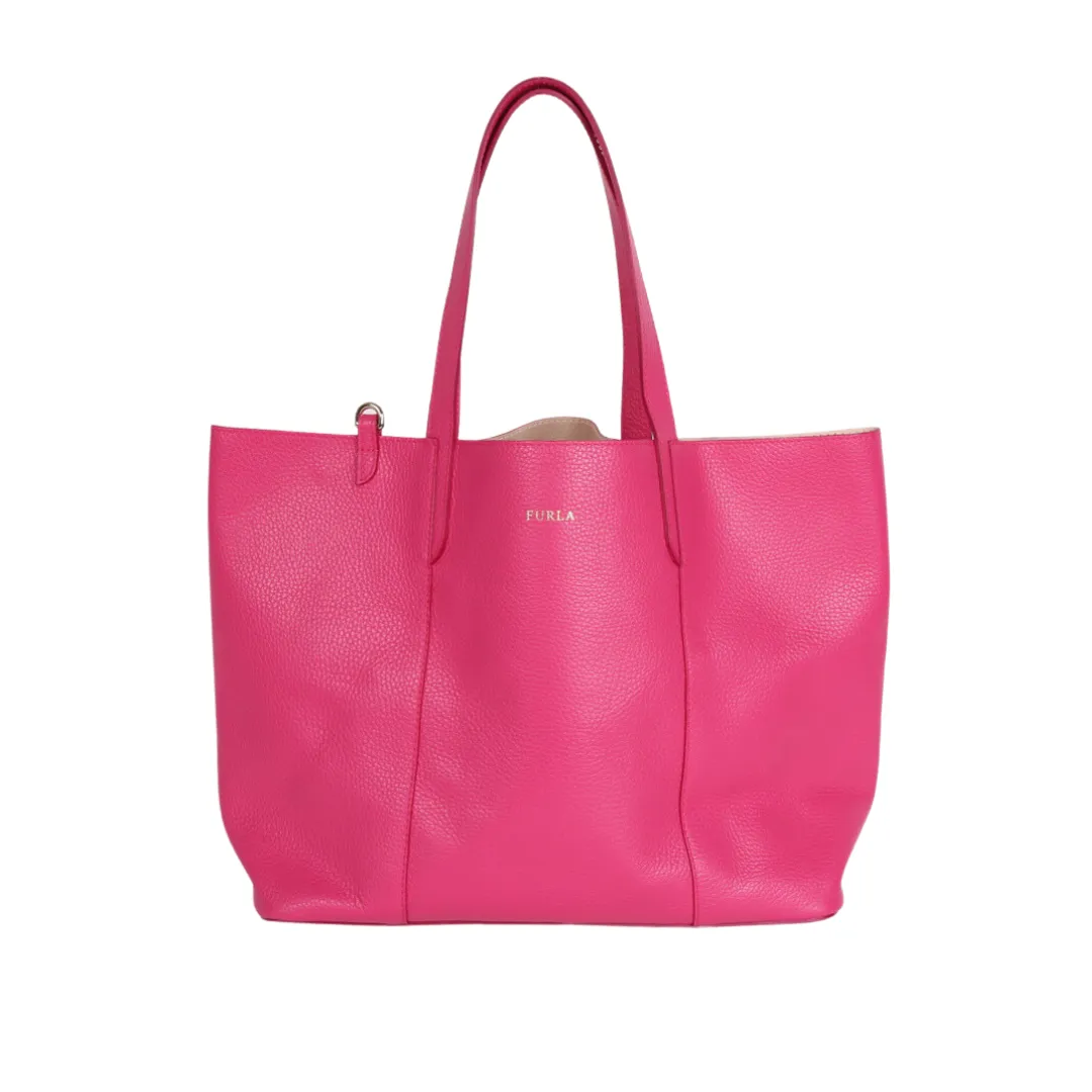 Furla Pink Pebbled Leather Tote | Brand New |