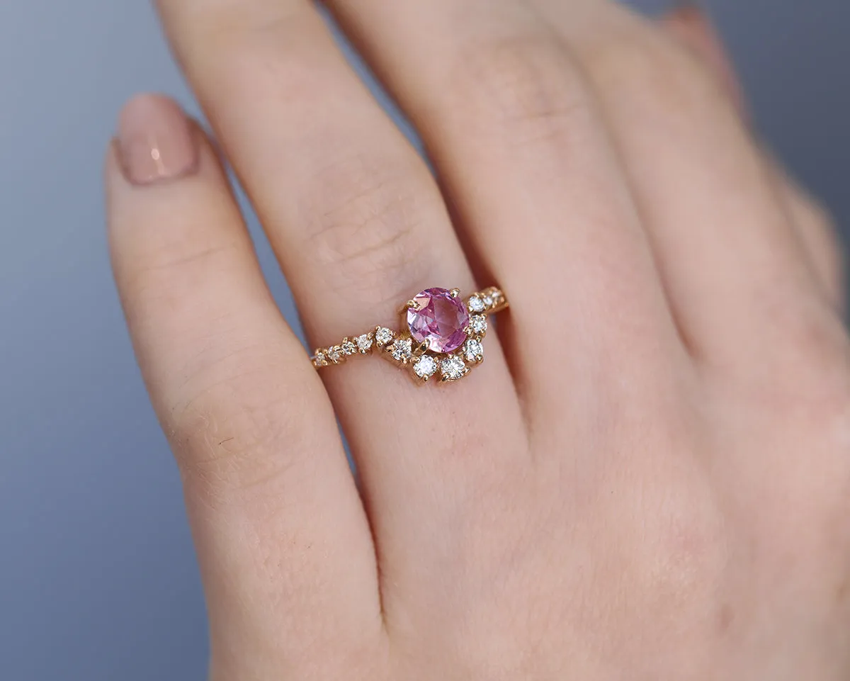 Genevieve II | pink sapphire & diamonds