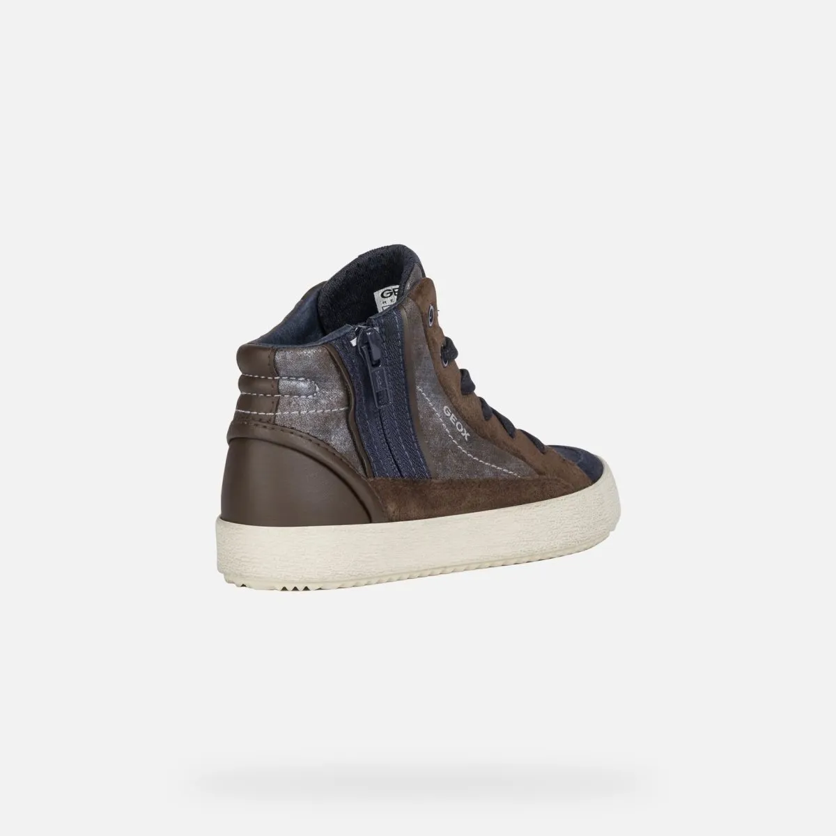 Geox Boy's Alonisso Brown/Navy Suede Hi (Sizes 36-37)