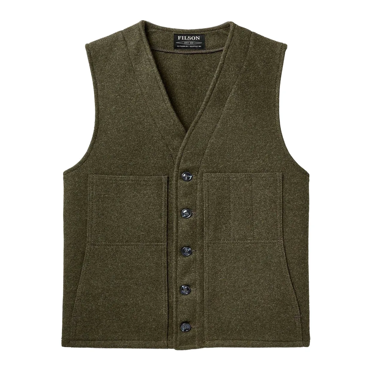 Gilet Uomo Filson Mackinaw Wool Vest Verde