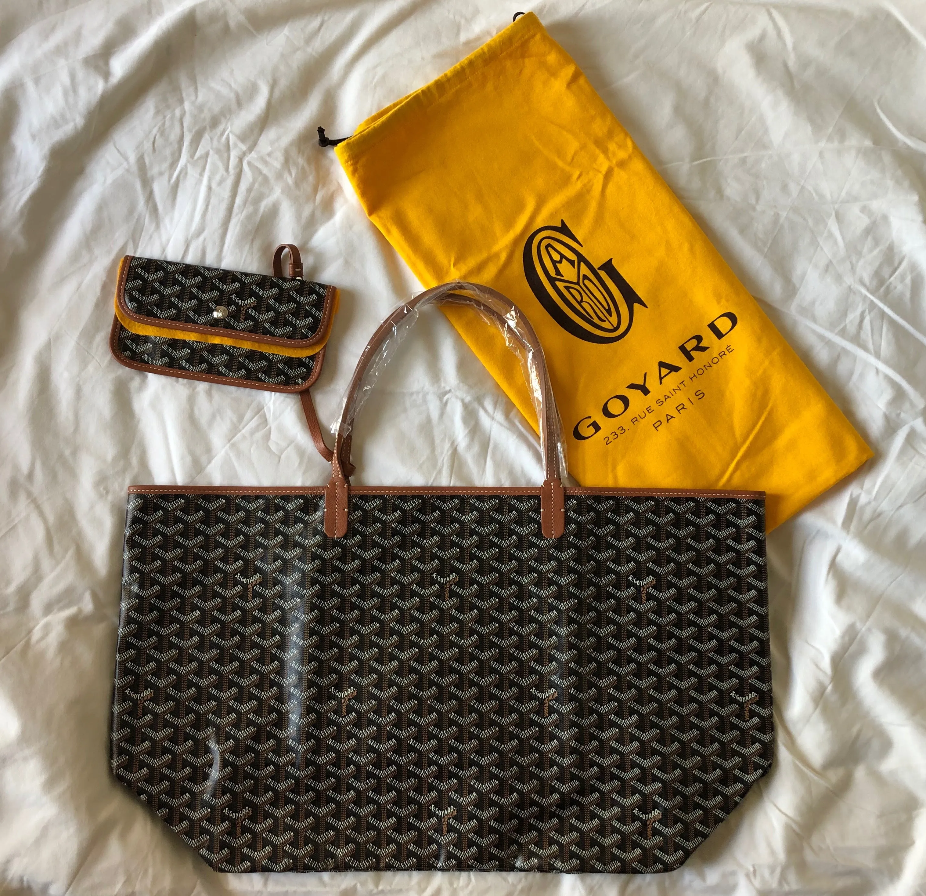 Goyard St. Louis Black with Tan Trim GM Tote (NWT)