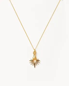 Harris Reed Star Catcher Pendant Necklace | 18ct Gold Plated Vermeil/Pearl