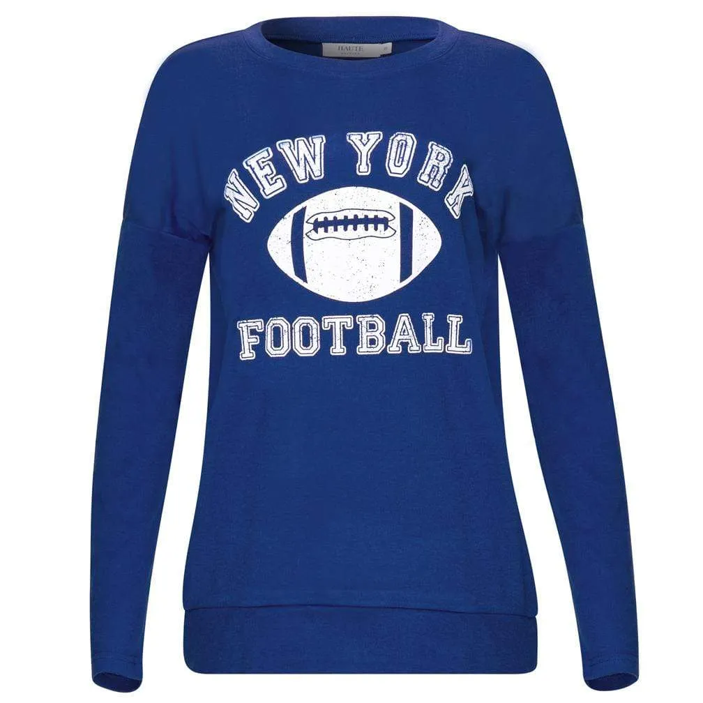 Haute Edition Women's Game Day Football Sweatshirt