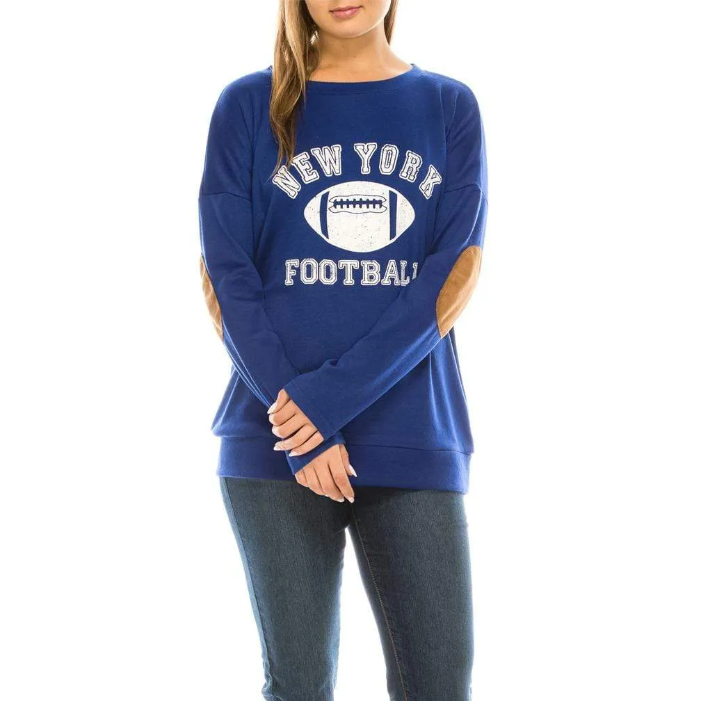 Haute Edition Women's Game Day Football Sweatshirt