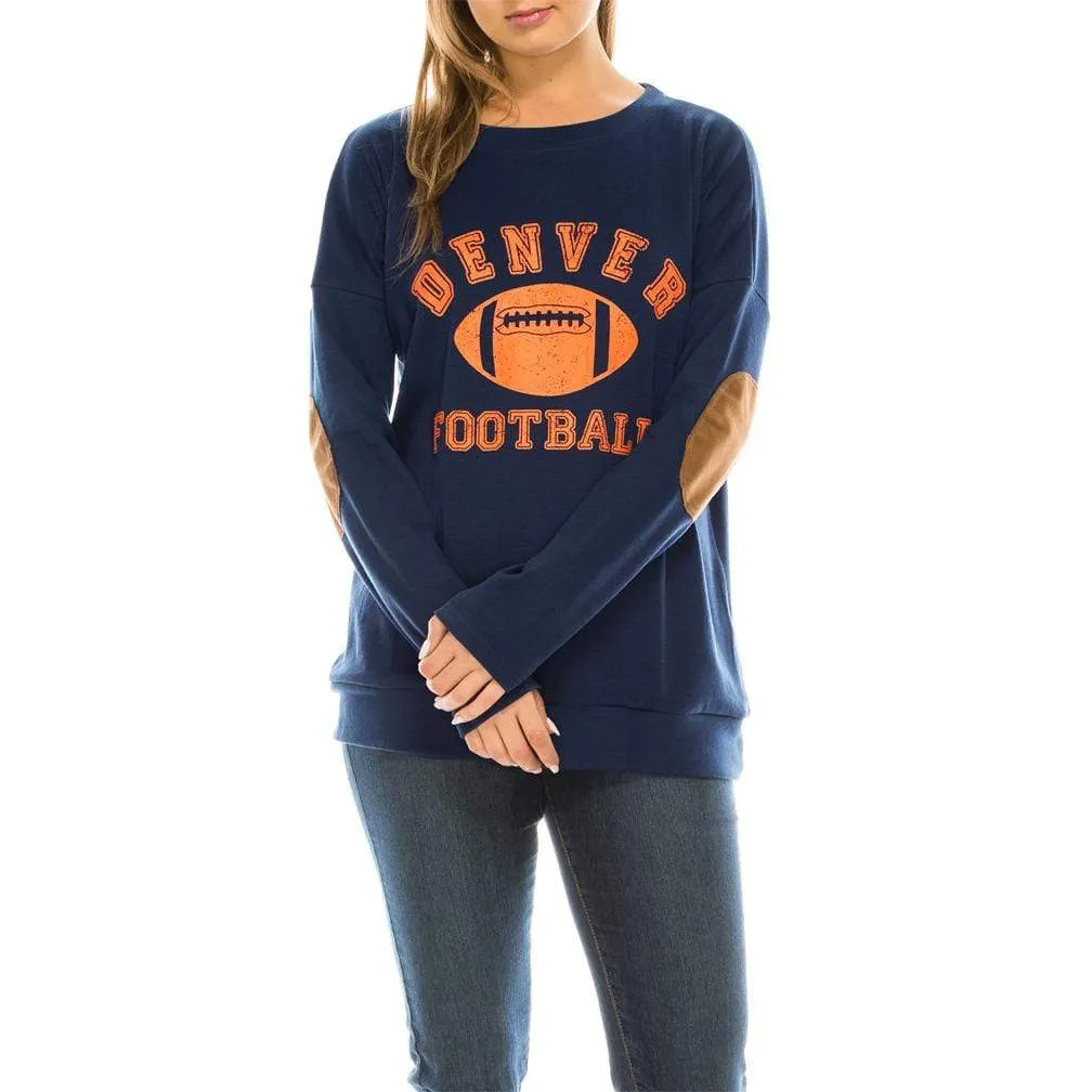 Haute Edition Women's Game Day Football Sweatshirt