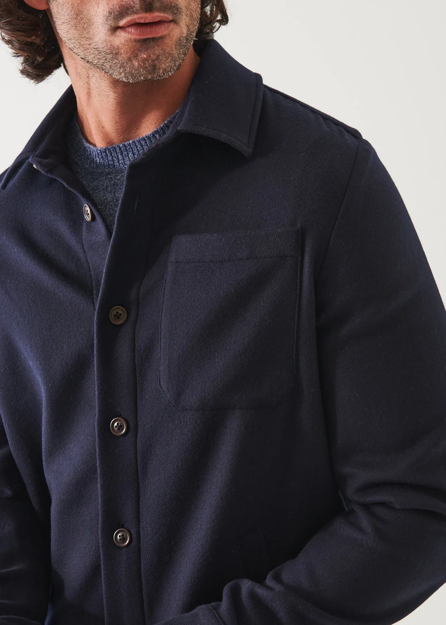 ITALIAN ONE POCKET SHIRT JACKET