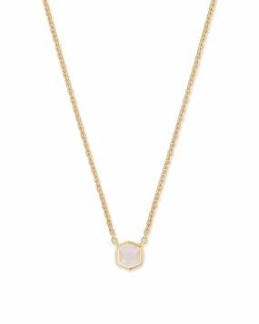 Kendra Scott Davie Pendant Necklace in Rainbow Moonstone and 18k Gold Vermeil