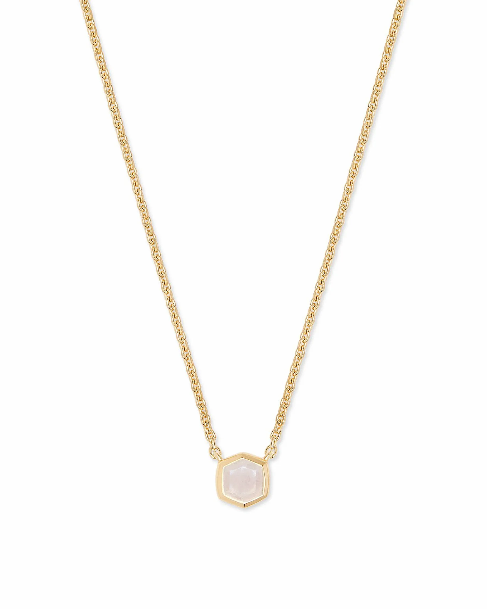 Kendra Scott Davie Pendant Necklace in Rainbow Moonstone and 18k Gold Vermeil