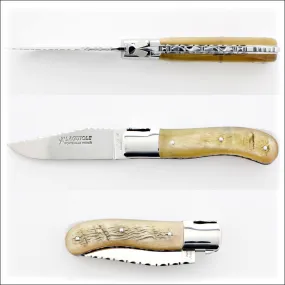 Laguiole Gentleman's Knife Guilloche - Ram Horn Tip