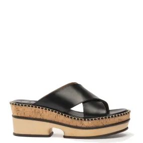 Laia Flatform Slide, Black