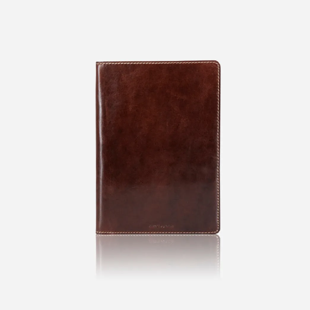 Leather A5 Notebook Cover, Coffee